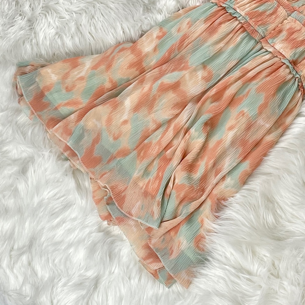 📌 FANCO “Popsicle” Luxurious Silky Sexy Mini Party Dress Colorful Chiffon Lined - Picture 7 of 15